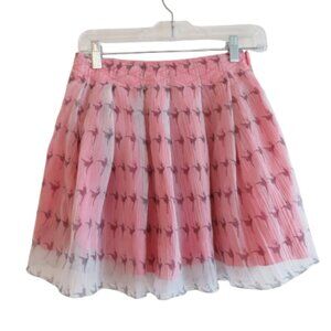 VINTAGE DKNY Y2K Ballet Tulle Sheer Pink Mini Skater Skirt Coquette - Size XS